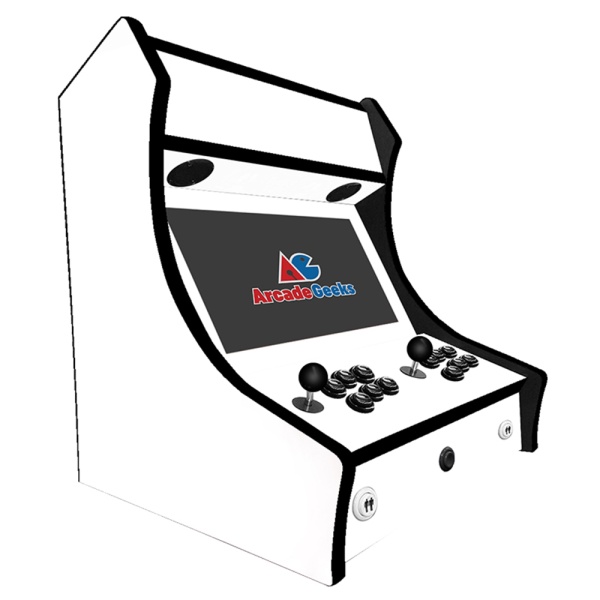 2 Player Bartop Arcade Machine -  Plain White